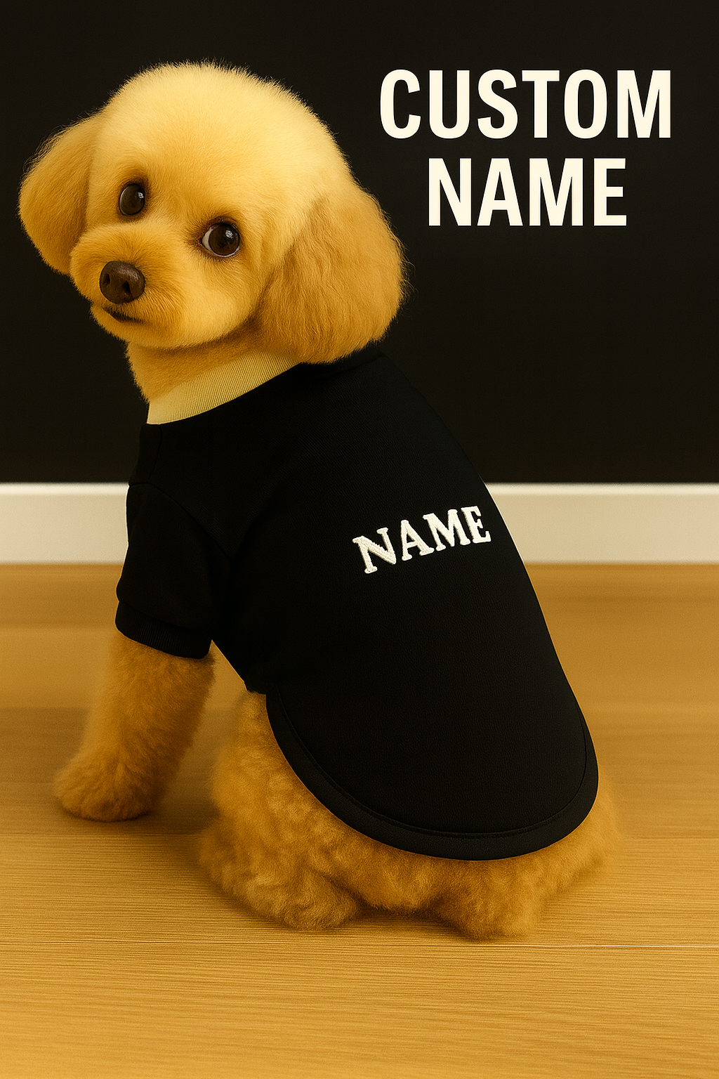 Black Plain Custom Pet Dress