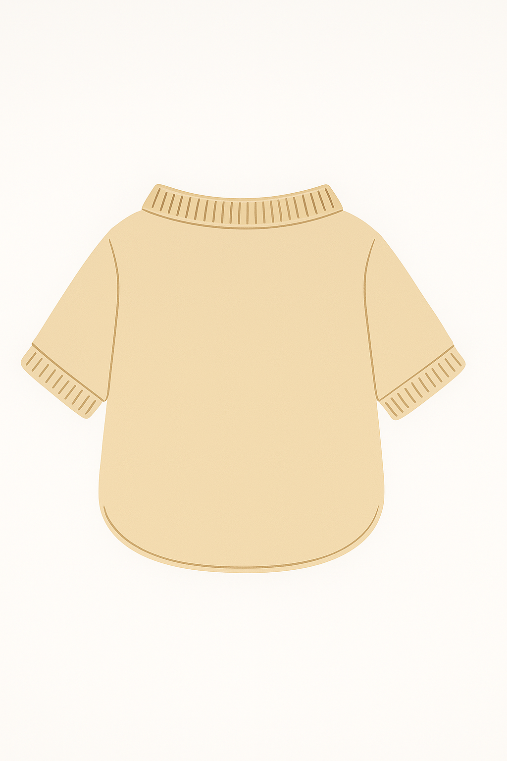 Beige Plain Custom Pet Dress