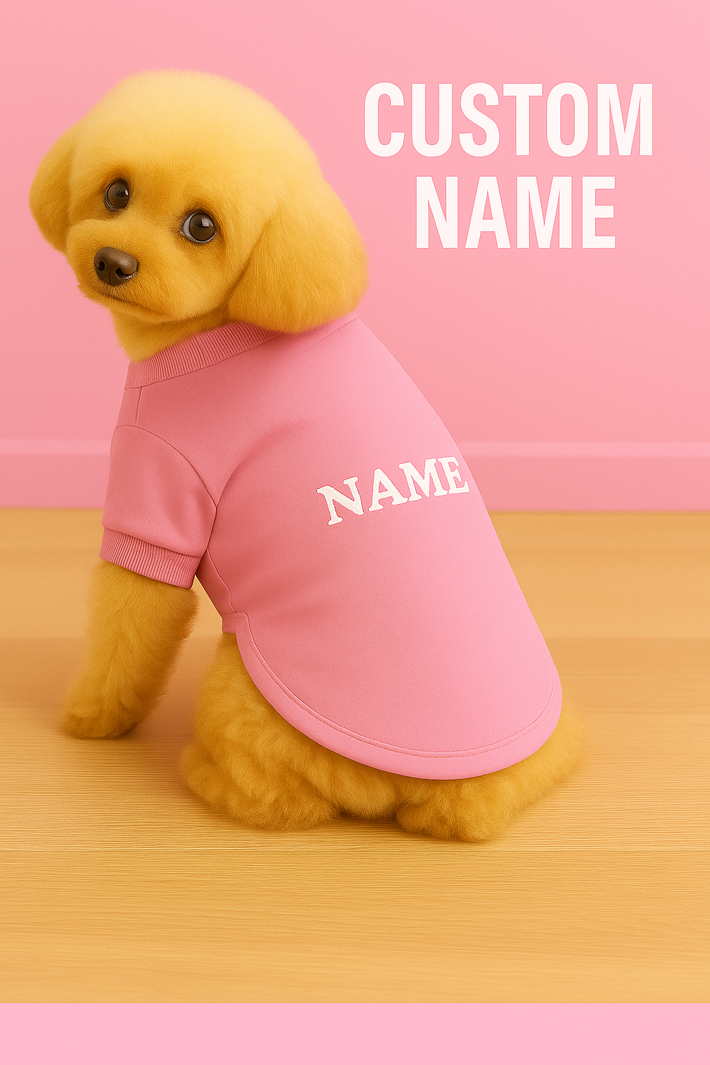 Pink Plain Custom Pet Dress