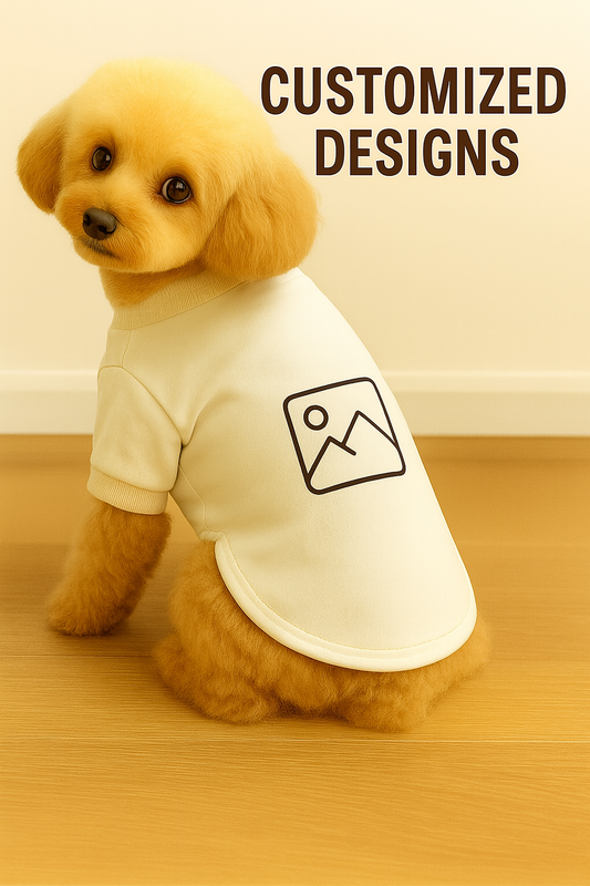 Beige Plain Custom Pet Dress