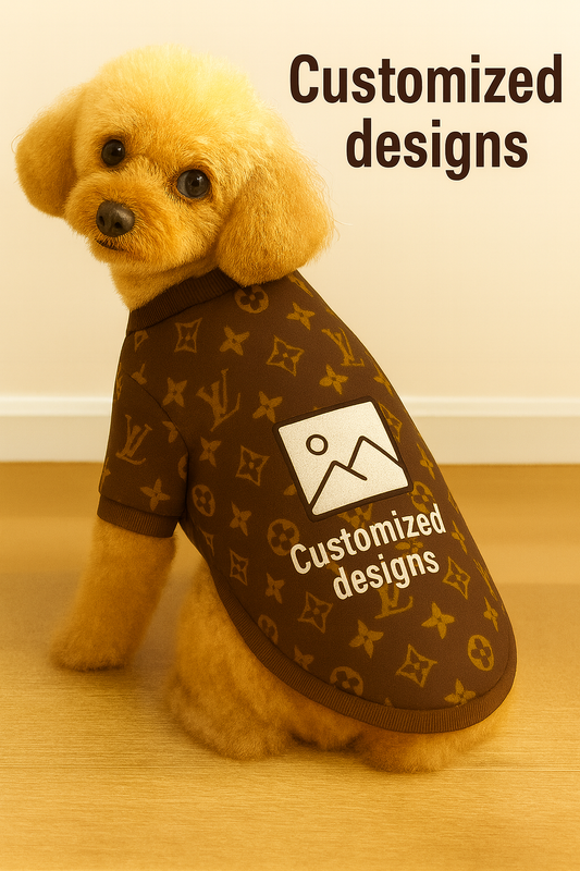 LV Designer-Inspired Custom Pet Dress